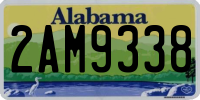 AL license plate 2AM9338