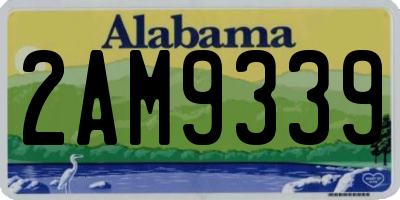 AL license plate 2AM9339