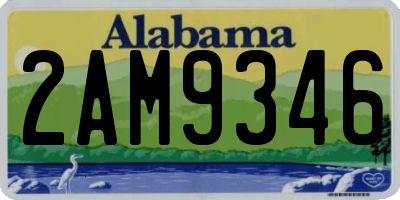 AL license plate 2AM9346