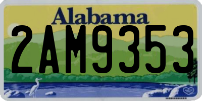 AL license plate 2AM9353
