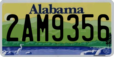 AL license plate 2AM9356