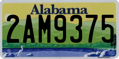 AL license plate 2AM9375