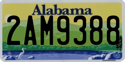 AL license plate 2AM9388