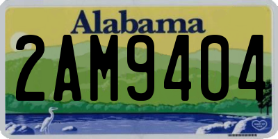 AL license plate 2AM9404