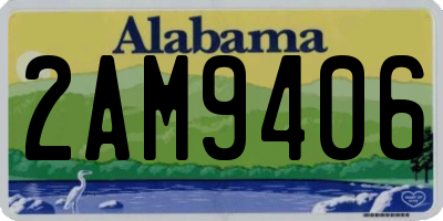 AL license plate 2AM9406