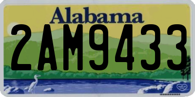 AL license plate 2AM9433