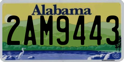 AL license plate 2AM9443