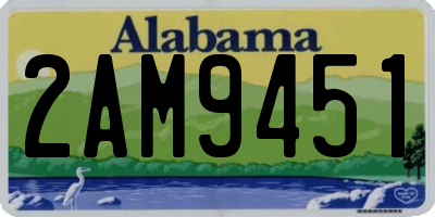 AL license plate 2AM9451