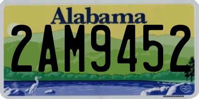 AL license plate 2AM9452