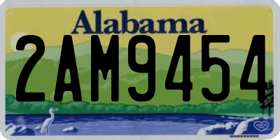 AL license plate 2AM9454