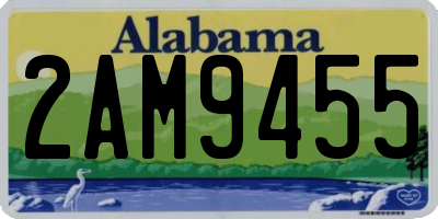 AL license plate 2AM9455