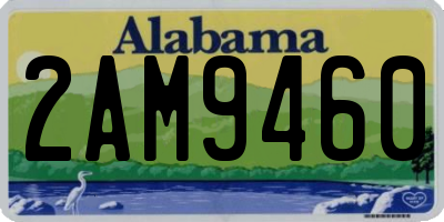 AL license plate 2AM9460