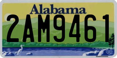AL license plate 2AM9461
