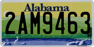 AL license plate 2AM9463