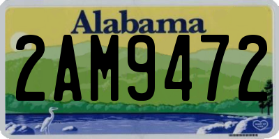 AL license plate 2AM9472
