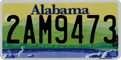 AL license plate 2AM9473