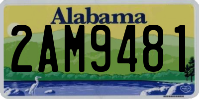 AL license plate 2AM9481