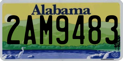 AL license plate 2AM9483