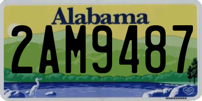 AL license plate 2AM9487