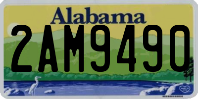 AL license plate 2AM9490