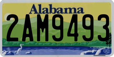 AL license plate 2AM9493