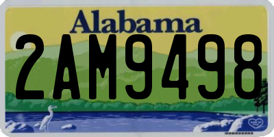 AL license plate 2AM9498