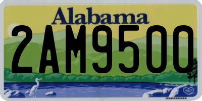 AL license plate 2AM9500