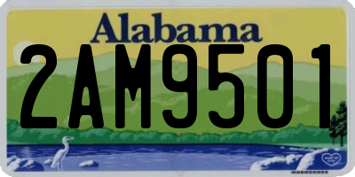 AL license plate 2AM9501