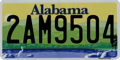AL license plate 2AM9504