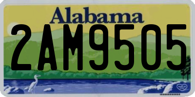 AL license plate 2AM9505