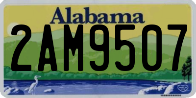 AL license plate 2AM9507