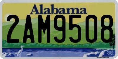 AL license plate 2AM9508