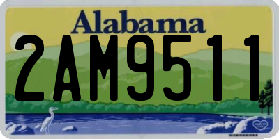 AL license plate 2AM9511