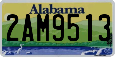AL license plate 2AM9513