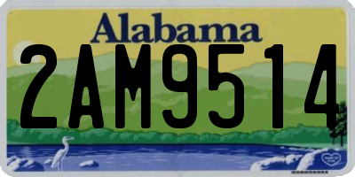 AL license plate 2AM9514