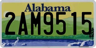 AL license plate 2AM9515