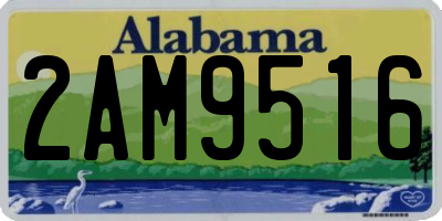 AL license plate 2AM9516