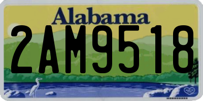 AL license plate 2AM9518