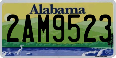 AL license plate 2AM9523