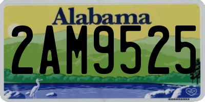 AL license plate 2AM9525