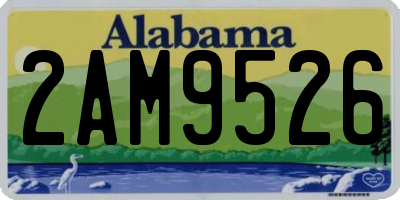 AL license plate 2AM9526