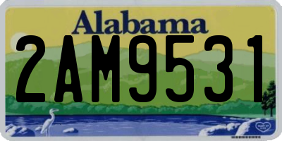 AL license plate 2AM9531