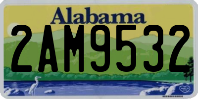 AL license plate 2AM9532