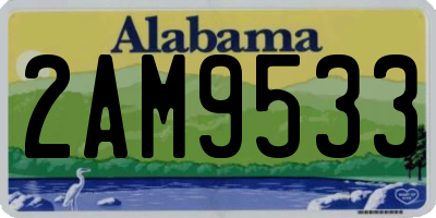 AL license plate 2AM9533