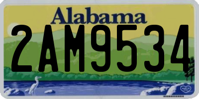 AL license plate 2AM9534