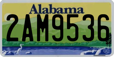 AL license plate 2AM9536