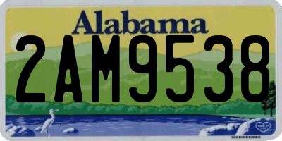 AL license plate 2AM9538