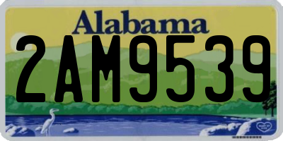 AL license plate 2AM9539