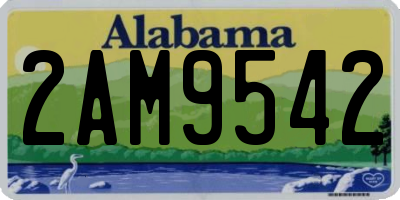 AL license plate 2AM9542