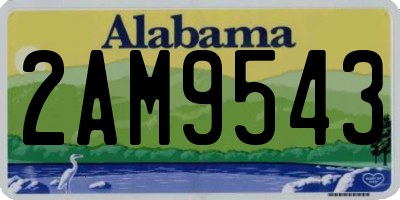 AL license plate 2AM9543